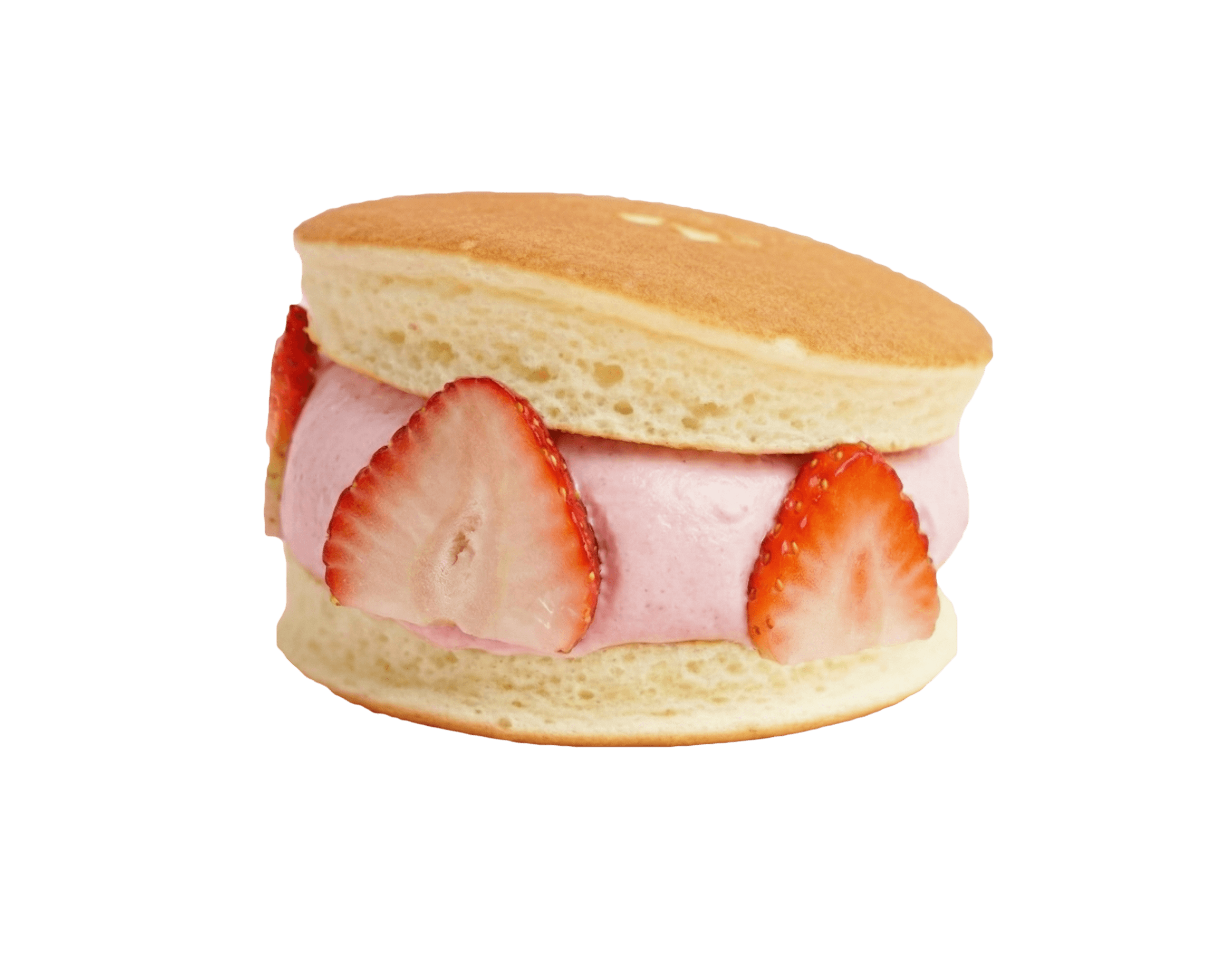 Strawberry soufflé cream sando